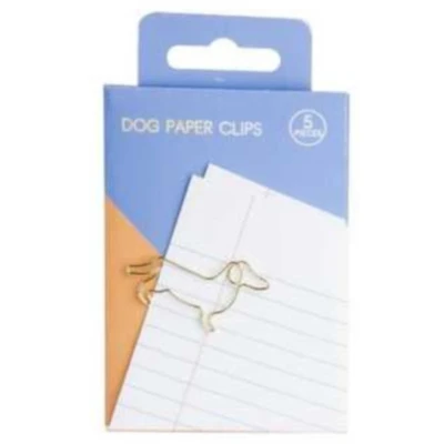 Afbeelding van Suck Uk Paperclips Honden 3,9 X 2,7 Cm Staal Goud 5 Stuks