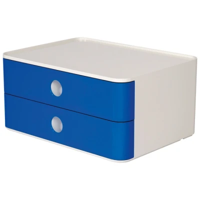 Afbeelding van Han ladenblok Allison, smart box met 2 laden, wit/blauw