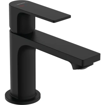 Afbeelding van Hansgrohe rebris e eengreeps wastafelkraan 80 coolstart ecosmart met pop up trekwaste 4 l min mat zwart 72587670