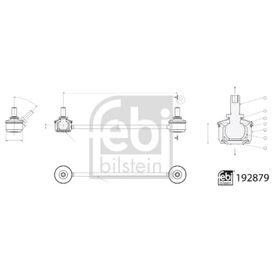 Afbeelding van Stabilisatorstang FEBI BILSTEIN 192879, voor o.a. KIA, HYUNDAI