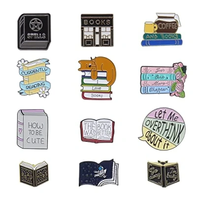 Afbeelding van the Lord of Tools 12Pcs Leuke Emaille Reversspeldjes Sets Cartoon Boek Broches Pin Badges Voor Kleding Tassen Rugzakken Jassen Hoed Party Gunsten Decoratie, 1.4 4.3CM, Zink