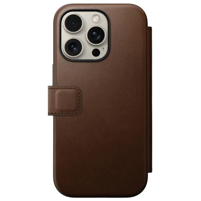 Afbeelding van Nomad Modern Leren Folio iPhone 16 Pro Bruin NM01679585