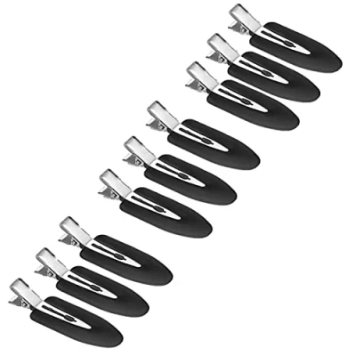Afbeelding van JeoPoom Naadloze Haarclip [9 Stuks], Haarspeld, Krulclips, Haarspeld Krulclips Geen Buigen Haarclips voor Haarstyling Make up (Zwart)