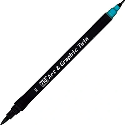 Afbeelding van ZIG Art &amp; Graphic Twin Tip brush marker Persian Green
