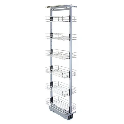 Afbeelding van KuKoo Uittrekbare Keuken Kast Zachte Langzame Sluiting (Soft Close) Uitschuifbare opslagruimte 46cm D x 170 195cm H In hoogte verstelbaar