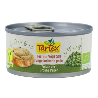 Afbeelding van Tartex Pate Groene Peper Bio, 125 gram