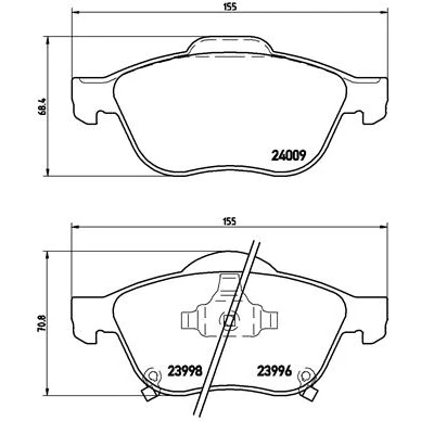 Afbeelding van Brembo Remblokset P 83 043