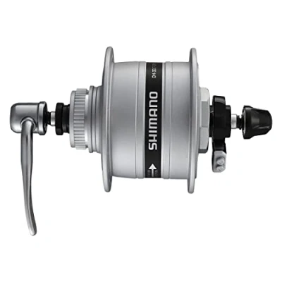Afbeelding van Shimano Dynamonaaf HD 3D37 3 Watt 36 gaats Center Lock snelspanner zilver