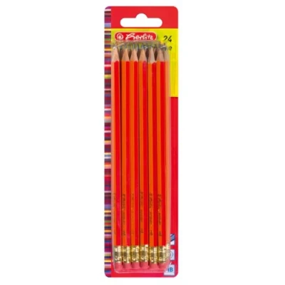 Afbeelding van Herlitz 8850604 potloden Scolair HB met tip 24 stuks FSC hout, gelakt