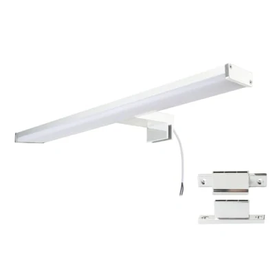 Afbeelding van Alpinaluz Led wandlamp voor badkamerspiegel, 40 cm, neutraal wit licht, 4000 K, IP44, aluminium behuizing en houder van verchroomd polycarbonaat, montage aan spiegel, muur of kast (40 10 W)