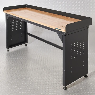Afbeelding van Datona Werkbank PRO Eiken Werkblad 200 Cm Zwart (200 x 65 95 100 cm)