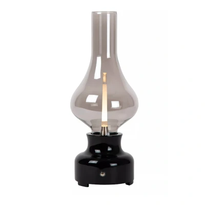 Afbeelding van Lucide JASON Oplaadbare Tafellamp Accu/Batterij LED Dimb. 1x2W 3000K 3 StepDim Zwart