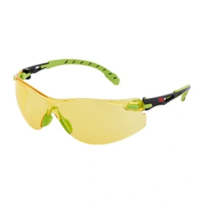 Afbeelding van 3M Solus Veiligheidsglazen, groen/zwart frame, Scotchgard anti condens, Amber Lens, S1203SGAF EU
