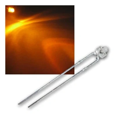 Afbeelding van world trading net 50 LED&#039;s 1.8mm waterhelder geel, type &quot;WTN 18 2000&quot;, light emitting diode, bedraad, als onderdeel