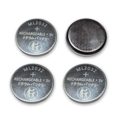 Afbeelding van Girafus ML2032 oplaadbare batterij/accu&#039;s 3 V 80 mAh vervangt CR2032 moederbord, rekenmachine, elektrische kaarsen, fiets, speelgoed, autosleutels, computerapparatuur enz. (4xML2032)