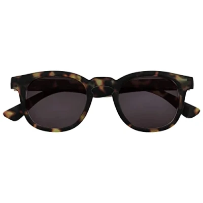 Afbeelding van Opulize Bay Dik Ronde Mannen Vrouwen Matbruine Schildpad Zon Lezers Leesbril UV400 Scharnieren Met Veer S97 2 +2,00