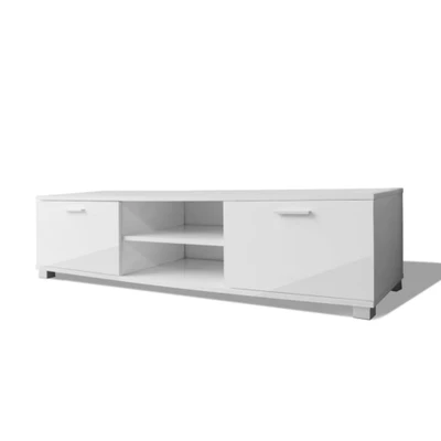 Afbeelding van Tv meubel 140x40,3x34,7 cm hoogglans wit