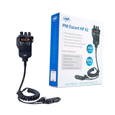 Afbeelding van Draagbare CB radio PNI Escort HP 62, multistandaard, 4W, 12V, AM FM, instelbare ASQ op 5 niveaus, RF versterking 9 Dual Watch, Scan, Lock
