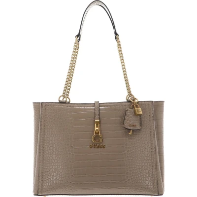Afbeelding van GUESS Handtas Schoudertas G James Girlfriend Satchel Taupe