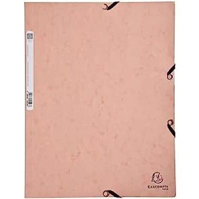 Afbeelding van Exacompta Aquarel 55527E Portfolio File, 24 x 32 cm, voor DIN A4, elastisch, slot, 3 vellen, 400 g/m², 1 stuk, pastelrood
