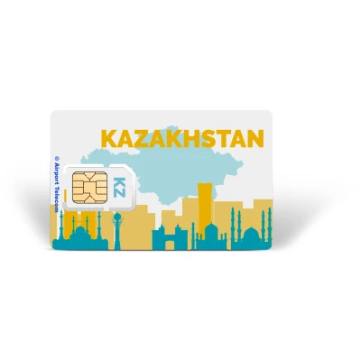 Afbeelding van Simkaart Kazachstan Unlimited Data + Onbeperkt Locaal Bellen Prepaid Met Snel 4G/5G Internet En Op Reis In Azië Airport Telecom