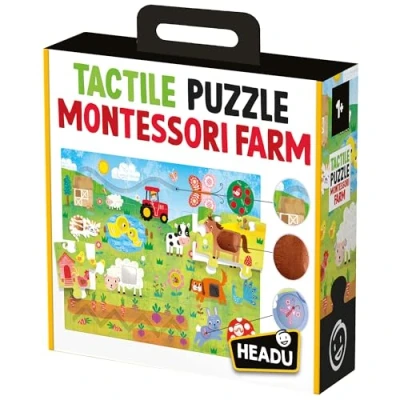 Afbeelding van Headu Tactiele puzzel Montessori, meerkleurig, 8.05959E+12