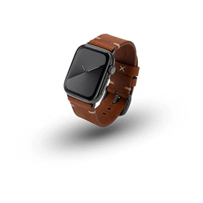 Afbeelding van JT Berlin Watchband Alex II Vintage Horlogeband 42 mm, 44 45 mm M Bruin, Space grijs Watch Series 1, 2, 3, 4,