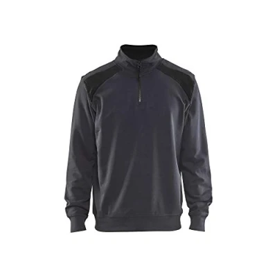 Afbeelding van Blåkläder 3353 1158 Sweater halve rits Medium Grijs/Zwart maat L