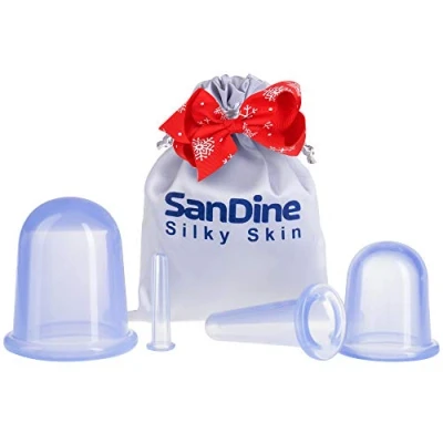 Afbeelding van Cupping Set Anti Cellulitis Massage Cup Dubbele Kin Reducer Gezichts Systeem Siliconen Cups voor Kit Sandine