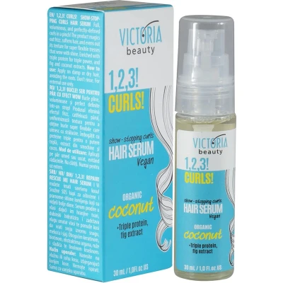Afbeelding van haar serum met kokos olie thermische bescherming krullend vegan voor glanzend 30ml
