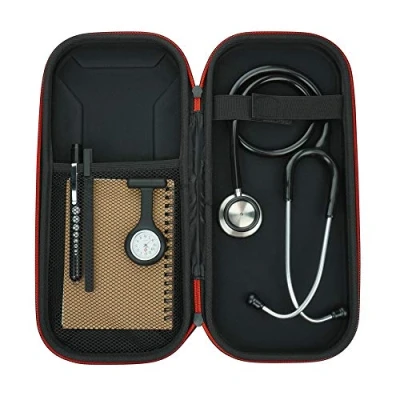 Afbeelding van Stethoscoop Bundel Kit Inclusief Dual Head Stethoscoop, Fob Watch, Pen Torch, Hard Shell Case, en A6 Note Pad Voor verpleegkundige, tandarts, medische studenten professionals