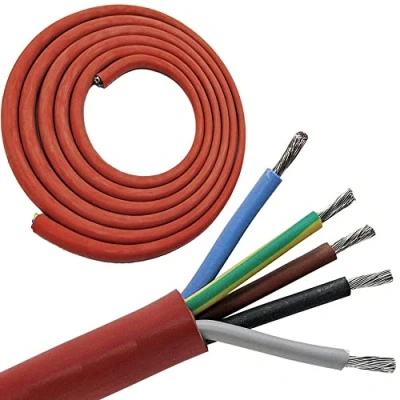 Afbeelding van siliconen kabel 5 x 2,5 mm op maat gesneden (5 m) saunakabel hittebestendig en optimaal voor gebruik in de sauna 5,99/m.