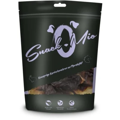 Afbeelding van SnackOMio Premium Hondensnack, knapperige konijnenoren en paardenfilet, graanvrij, 1 x 70 g