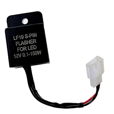 Afbeelding van Universeel 2 polig 12 V motorfiets LED knipperlichtrelais, belastingsonafhankelijk knipperlichtzender, knipperlichtfrequentieregelrelais