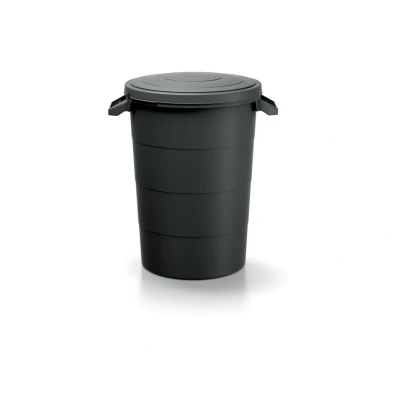 Afbeelding van Prosperplast Keden SMOOTH Afvalbak / Prullenbak 80L Zwart