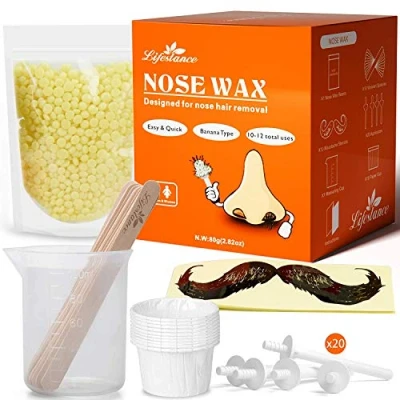 Afbeelding van Lifestance Neus Ontharing Wax Kit voor mannen met 80g Neuswax Snelle, Gemakkelijke, Pijnloze Neushaar Verwijdering (15 20 keer gebruik)