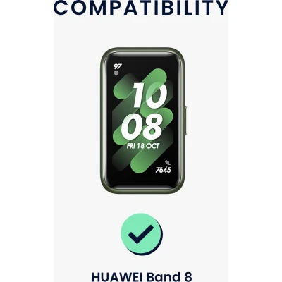Afbeelding van kwmobile nylon bandje voor smartwatch geschikt Huawei Band 9 / 8 14 22 cm Polsbandje in blauw geel wit