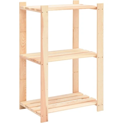 Afbeelding van vidaXL Opbergrek 3 laags 60x38x90 cm massief grenenhout 150 kg