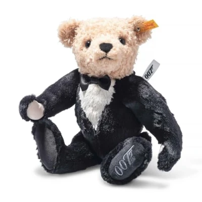 Afbeelding van Steiff knuffeldier James Bond 355691 Teddybeer, schattig met kunststof ogen, kinderen, jongens en meisjes, pluche dier 30 cm, meerkleurig