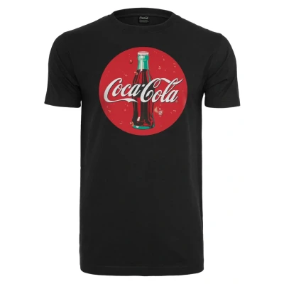 Afbeelding van Merchcode COCA COLA Bottle LOGO TEE Tshirt print, Heren, Maat: XXL, Black