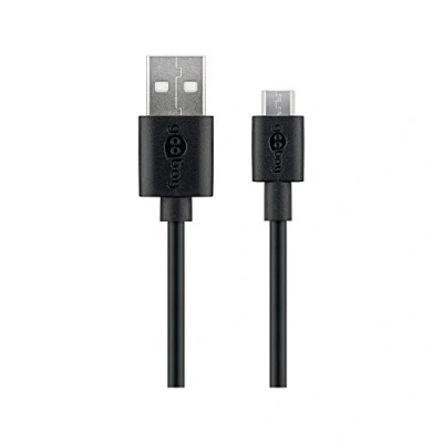 Afbeelding van Goobay Fast Charging USB naar Micro B kabel tot 2,5A USB2.0 / zwart 1 meter