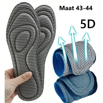 Afbeelding van 5D Memory Foam Inlegzolen I Zolen Voor Pijnonderdrukking Inlegzooltjes Sport Zweetabsorberend Schoen Zooltjes Maat 43
