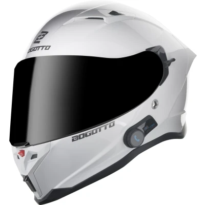 Afbeelding van Bogotto H153 BT Bluetooth Helm, wit, afmeting XS voor man