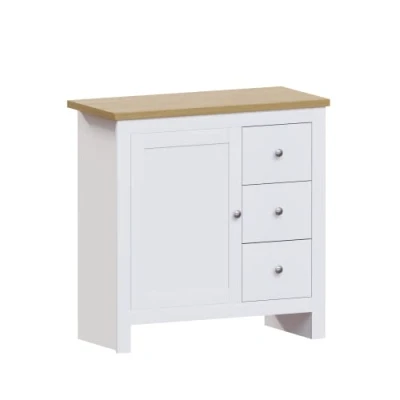 Afbeelding van Vida Designs Arlington Console Tafel Plank Hal Zijkant Kaptafel MDF (Wit, 2 laden)
