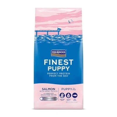 Afbeelding van Fish4Dogs Finest Puppy Large Kibble Salmon with Potato 6 kg