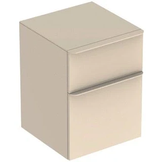 Afbeelding van Geberit smyle zijkast vierkant wand 2x lade spaanplaat 600 x 450 470mm hxbxd zandgrijs 500 357 jl 1