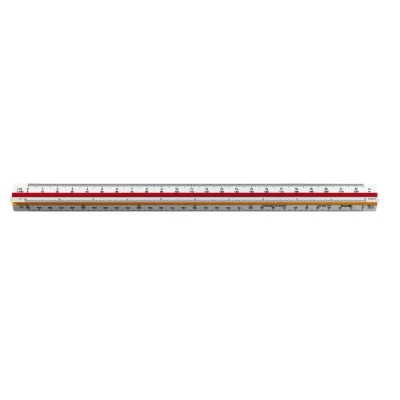 Afbeelding van Reductieschaalstok rOtring driekantig architect 30cm