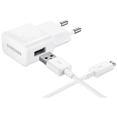 Afbeelding van Samsung universele micro USB thuislader + datakabel wit