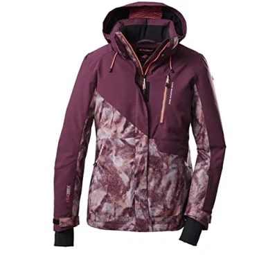 Afbeelding van killtec dames SKI jack/functioneel jack met afritsbare capuchon en sneeuwvanger KSW 145 WMN JCKT, dark plum, 38, 38625 000
