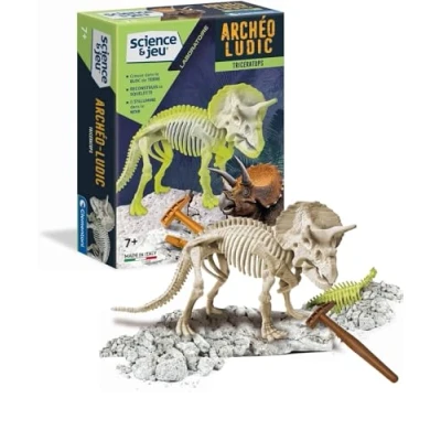 Afbeelding van Clementoni 52069 Archeo Ludic Triceratotops, fosforescerend wetenschappelijk spel